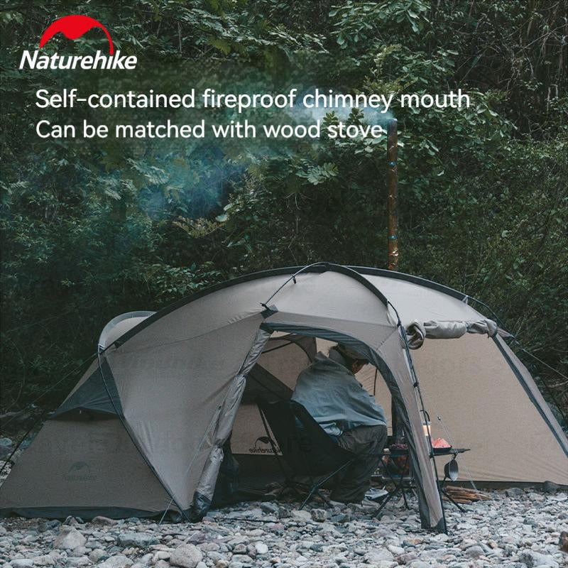 Naturehike 1 Bedroom 1 Living Room Portable Ultralight Hiking Backpacking 4 Season Camping Tent 2 Person Waterproof Windproof 30D Polyester Spacious