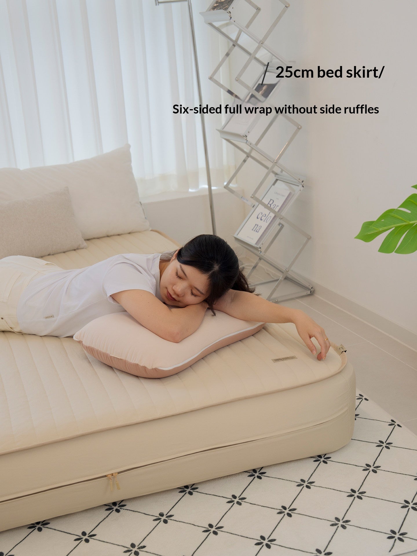 Coody AIR BLOCK COREO 25 35 Fitted Sheet Bed Cover Portable All Around Six Sided Bed Mattress Cover Bedsheet Quilted Cotton Machine Washable