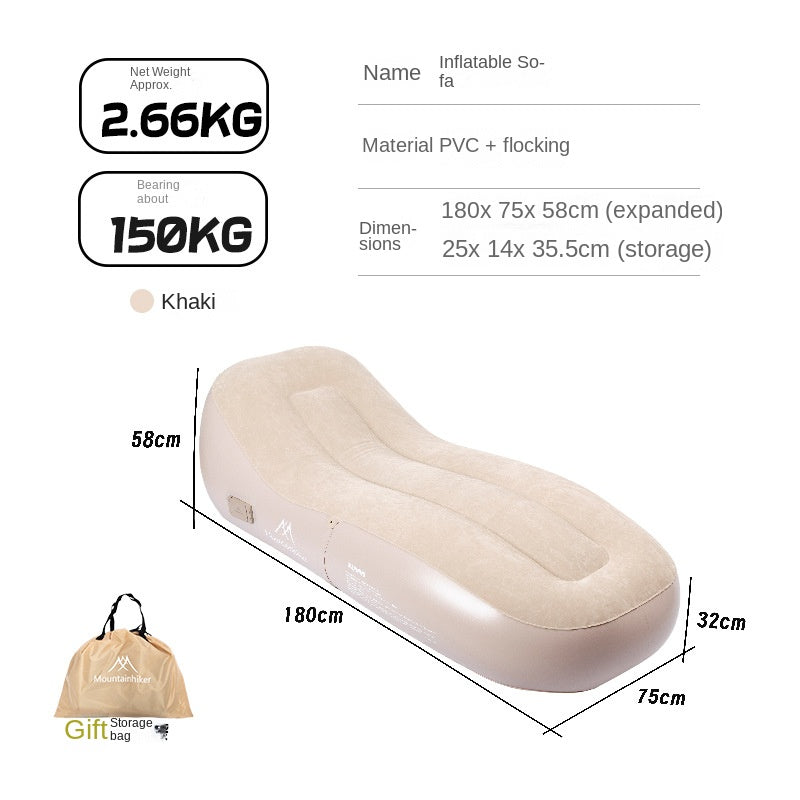 Mountainhiker Automatic Inflatable Mattress Portable High Air Bed Inflate USB C Charging Built-in Detachable Air Pump Queen King Size Black Beige Camping Mat Pad