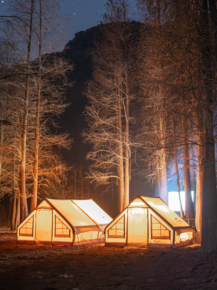 Naturehike GEN Air Series 12/6.3 Inflatable Tent 4-8 Persons Premium Fast Build Eaves Tent Large Area Shelter Blended Polyester Cotton Waterproof