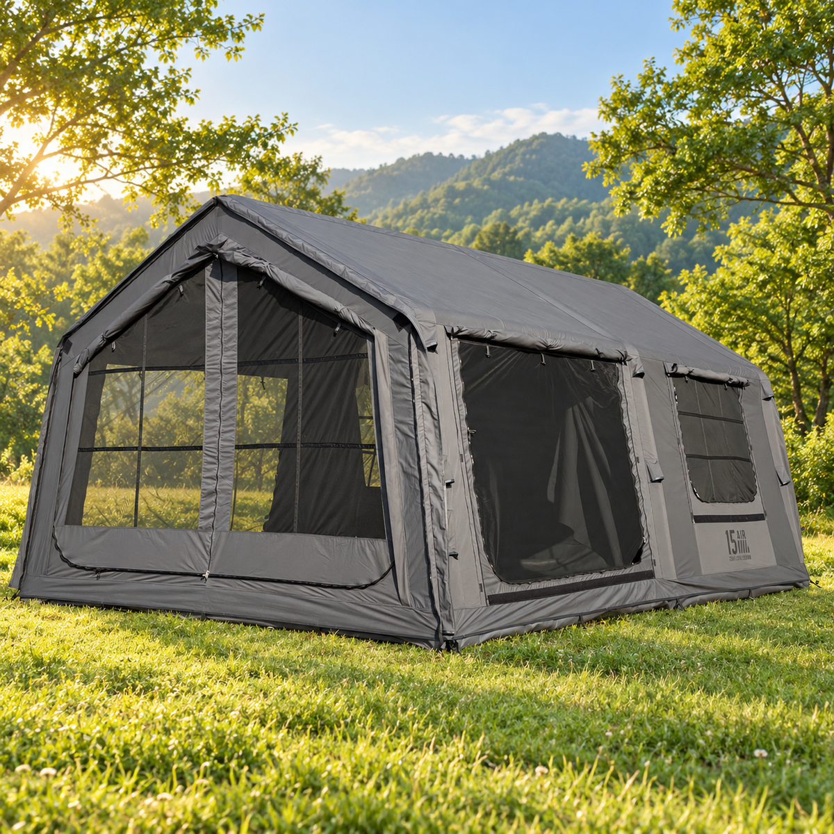 Spark Air AIR15 Inflatable Cabin Tent 15m² Large Space 6-8 Persons TC Cotton Camping Tent