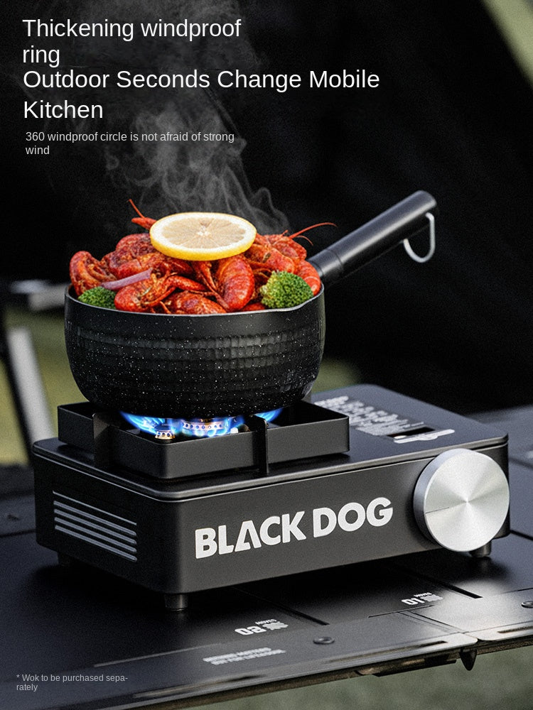 Blackdog 7 STAR Mini Camping Stove 360° Windshield 2900W Firepower Nozzle Magnetic Butane Gas Canister Valve Cassette Burner With Storage Case