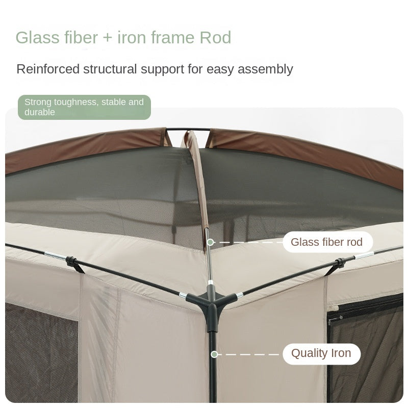 Vidalido MOUNT SHADE Camping Tent For 2-3 Person Summer Breathable Tent Large Internal Space 4 Sided Ventilation 190T TPU Waterproof PU1200mm Outdoor Park Camping