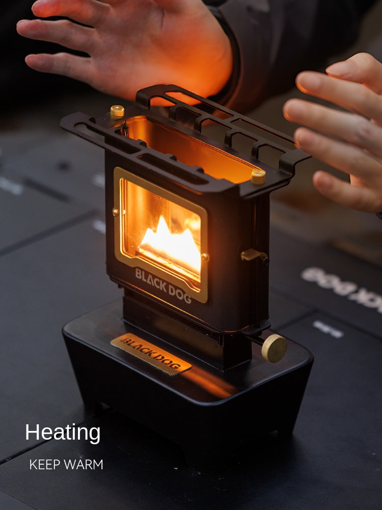 Blackdog CHAKRA Black Kerosene Lamp Portable Multifunctional Stainless Steel Mini Tabletop Cooking Stove Aesthetic Vintage Style Outdoor Camping Table Lantern Heater