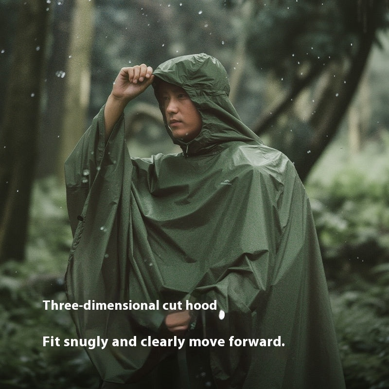 Naturehike Outdoor Poncho Raincoat Portable Lightweight Waterproof PU5000+ 20D Nylon One Piece Storage Tear Resistance Rainwear For Hiking Travel