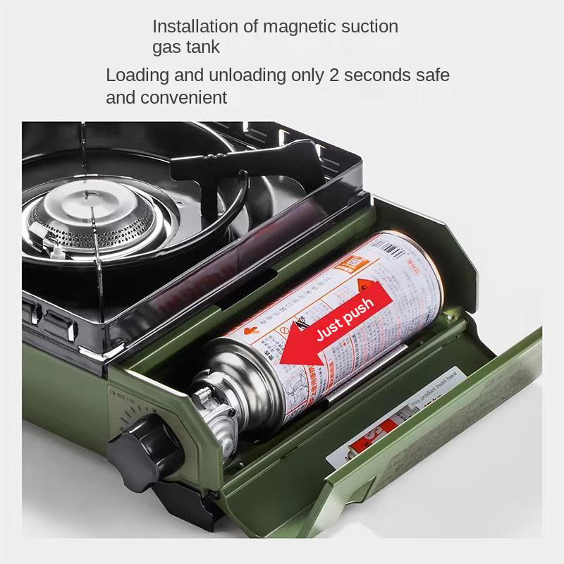 Iwatani Tough Maru Cassette Stove Portable Lightweight Butane Canister Stove with Integrated Double Windshield With Storage Case