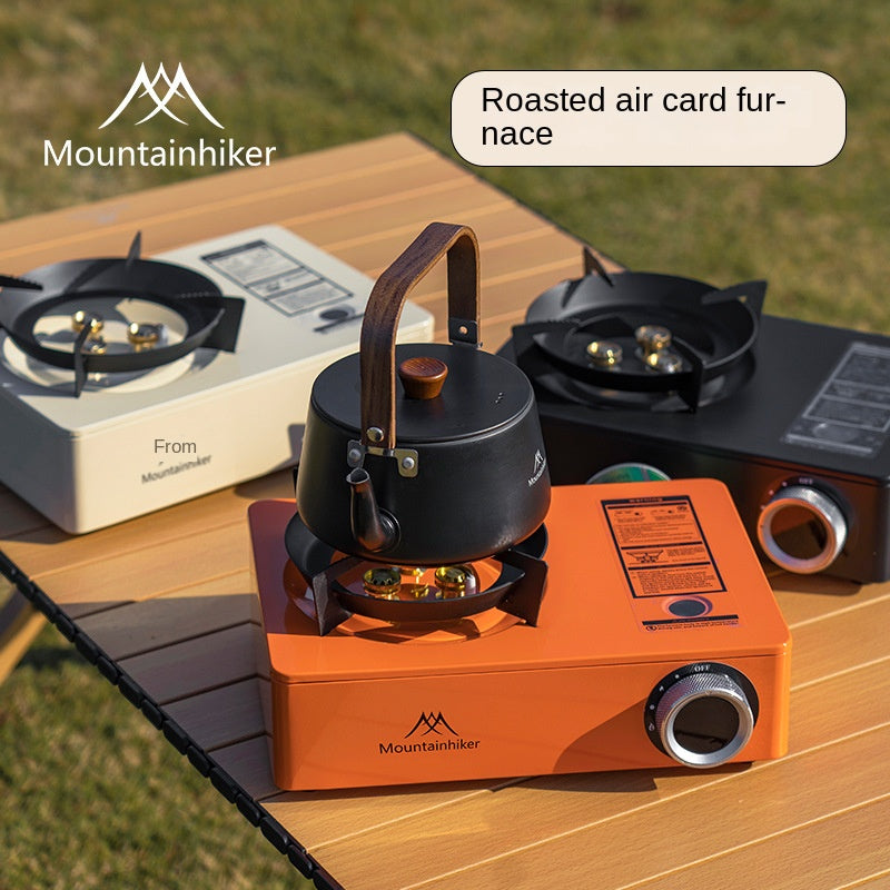 Mountainhiker High Power Butane Cassette Outdoor Multipurpose Camping Gas Stove 3.5Kw Firepower Integrated Windproof Design Magnetic Fuel Canister Valve