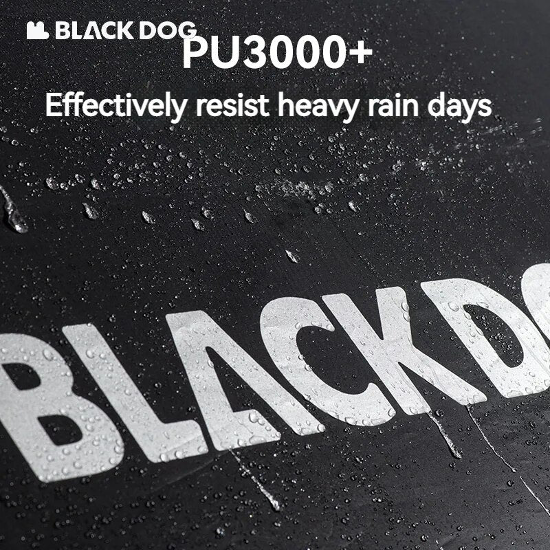 BLACKDOG Hexagonal Fast Automatic Tent Outdoor Camping Large 12.5m² for 4-6 Person Blackout Sunscreen 3 Side Awning Vinyl Coated Hexagon Auto Tent