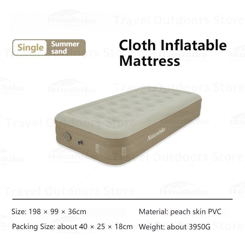 Naturehike 36cm Height Air Inflatable Bed 1P 2P 3P Automatic Self-inflating Electronic USB Chargeable Pump Mats High Sleeping Pad Inflatable Mattress