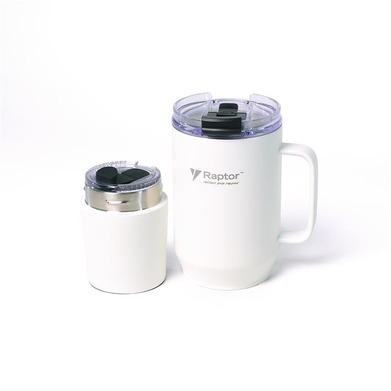 Raptor FUSION 28oz Tumbler 2-in-1 Double-Wall Vacuum Insulated Tumbler Double Decker Drinkware Hot And Cold Leak Proof On the Go Water Bottle