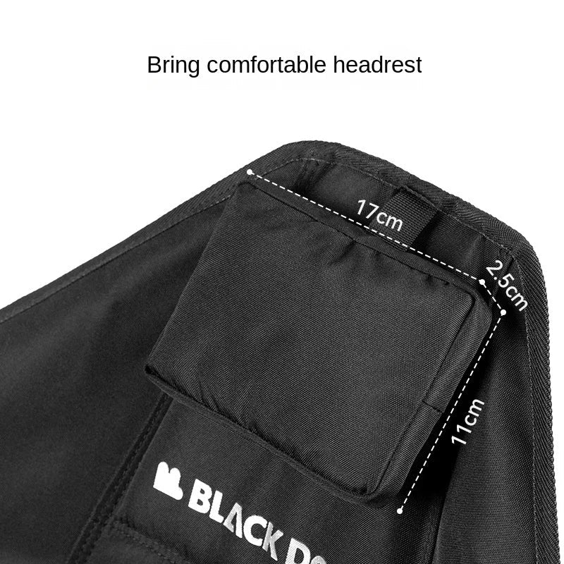 BLACKDOG Black Square Rocking Chair Portable Ultralight Steel Aluminum Oxford Cloth Kids Adult Size 130kg Max Load Folding Relax Recline Swing Seat