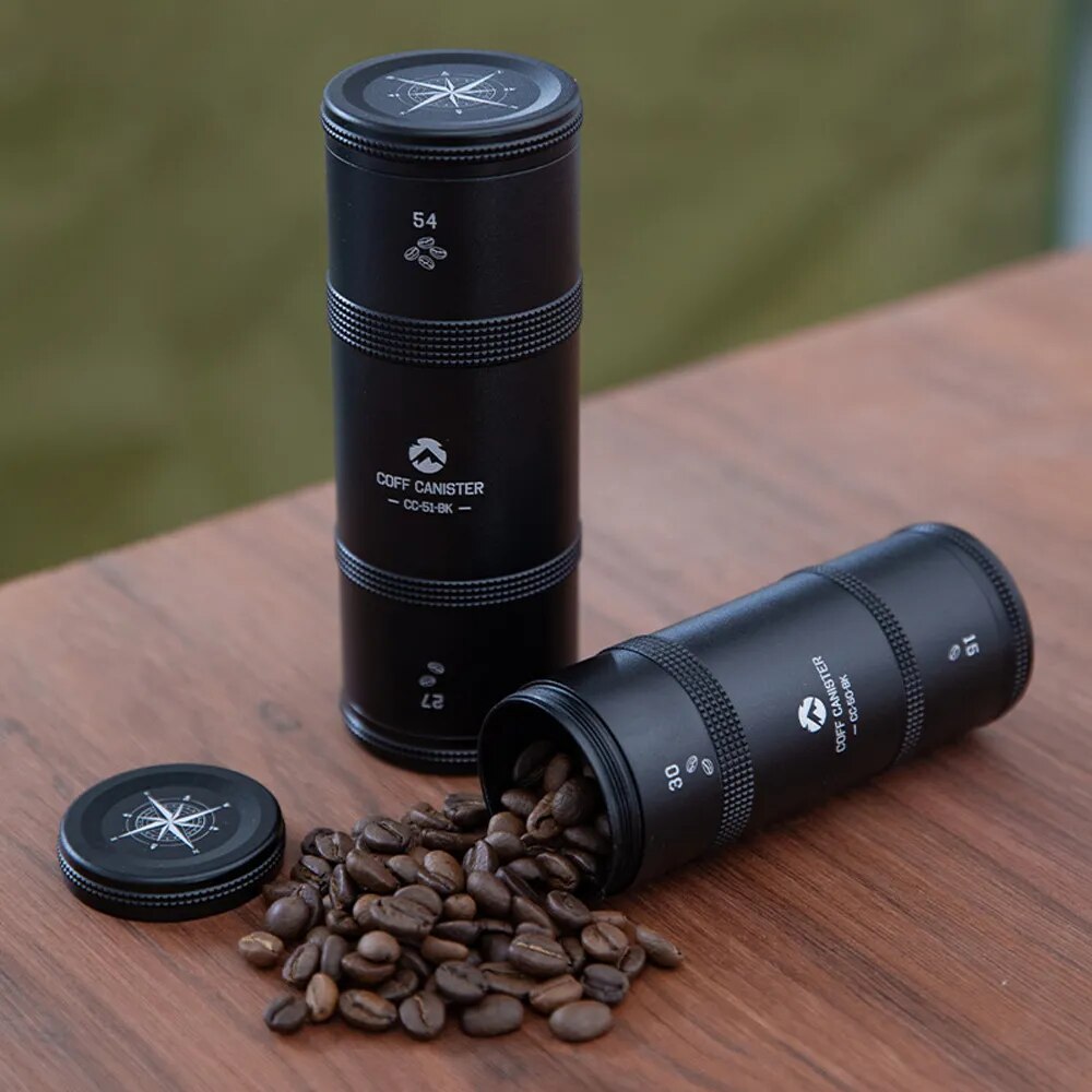CAMPINGMOON CC-50 CC-51 Coffee Bean Storage Canister Portable Lightweight Multipurpose Moisture Proof Aluminum Alloy Tea Leaves Sealed Jar Container