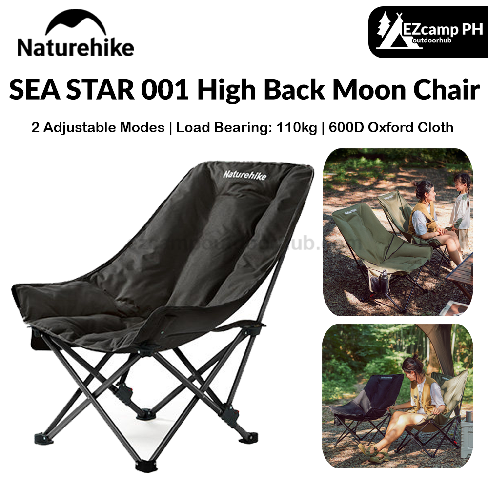 Naturehike SEA STAR 001 High Back Moon Chair Portable Leisure Seat Adjustable Modes Lounge Chair Load Bearing Up To 110kg Camping Outdoor Picnic