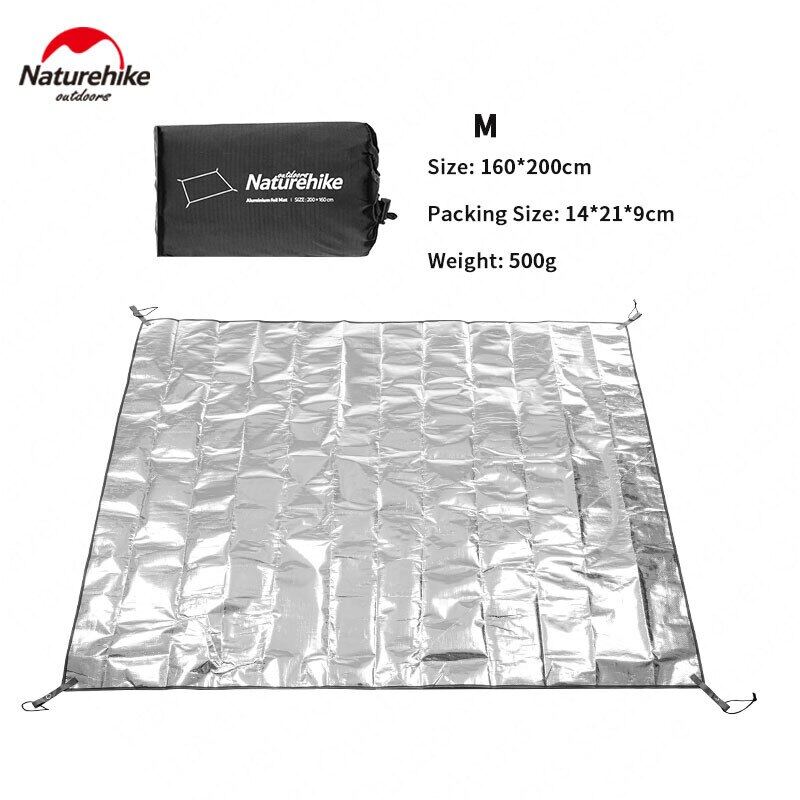 Naturehike Aluminum Foil Floor Mat Moisture Proof Groundsheet 5 Sizes for P-Series ANGO 3 4 VILLAGE 6 13 Mat Waterproof Outdoor Camping Multifunctional Tent Ground Sheet Cover Footprint