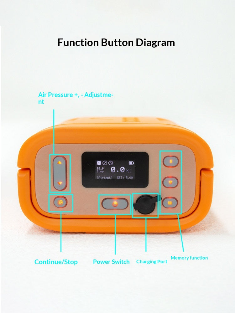 Coody CQ-100 Smart Air Tent Pump High Pressure Automatic Air Replenishment Wireless Electric Pump Rechargeable Battery 0-10 PSI Outdoor Accessories
