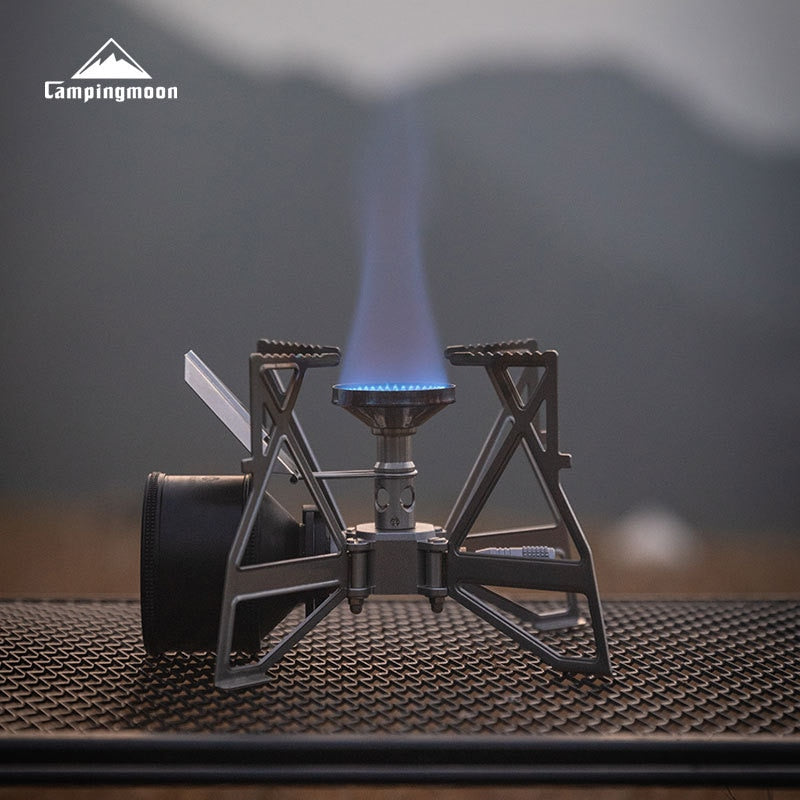 CAMPINGMOON XD-3 Mini Folding Butterfly Stove 3.3kw Firepower Butane Gas Camping Hiking Ultralight Foldable Portable Burner XD-3F XD-3-NE Rocket Stove