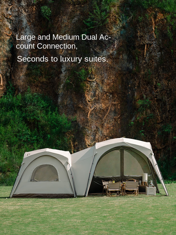 Naturehike CLOUD WORLD Medium Modular Tent Automatic Quick Setup Stand-Alone Canopy Or Bedroom Tent DIY Unlimited Connection 150D Oxford Cloth Glass Fiber