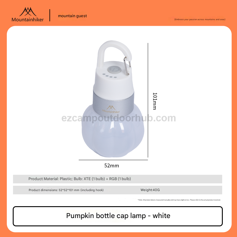 Mountainhiker Hanging Hook Lantern Portable Lamp Outdoor Waterproof USB C Charging Wireless Bottle Cap LED Light 2-20H Battery Working Time