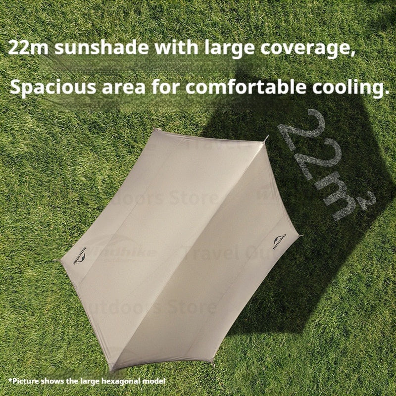 Naturehike CLOUD SKY Camping Tarp Windproof Sunshade Sun Shelter Awning Tent Shade Beach Tourist Canopy Awning 150D Waterproof Outdoor Camping Gear