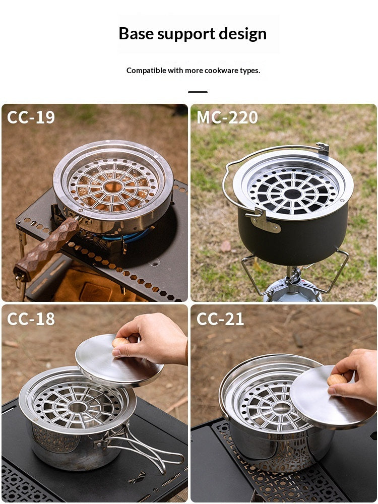 Campingmoon S363 Big Steamer Portable Lightweight 304 Stainless Steel Large Steamer Breakfast Steamer Outdoor Picnics Cooking Cookware Kitchenware