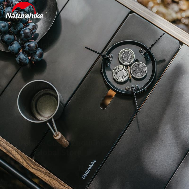 Naturehike DARK STAR Three Head Stove Camping 3300W High Power IGT Gas Stove Portable Foldable Ultralight Burner Furnance Cooker Heater Outdoor
