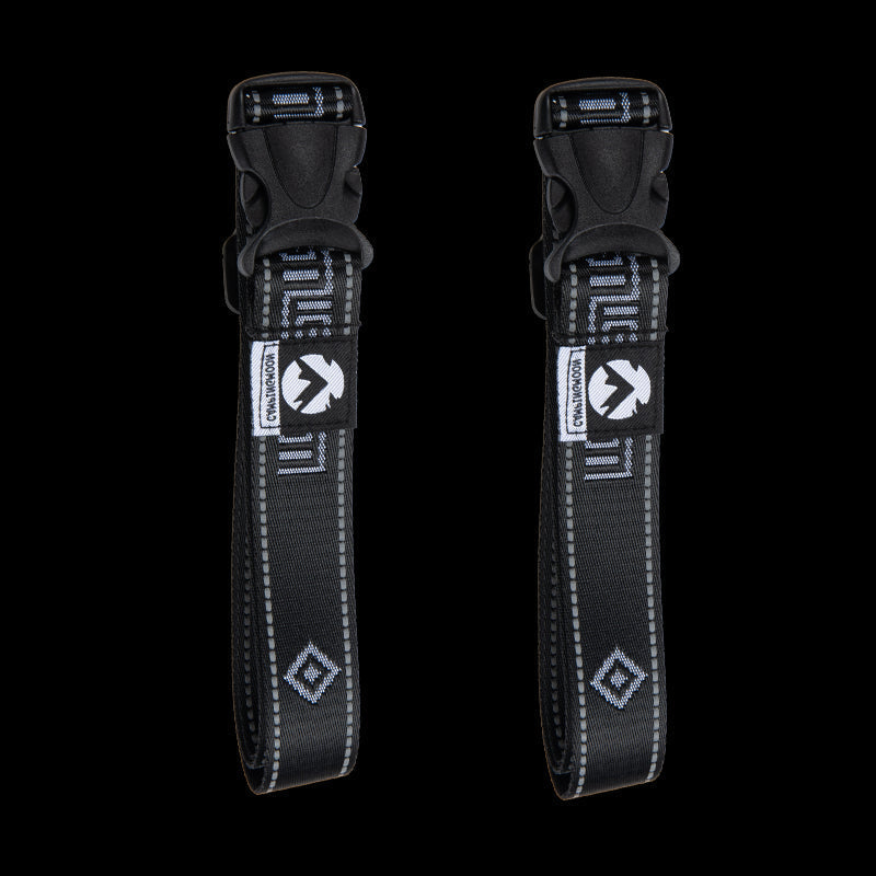 CAMPINGMOON T-110 Flat Equipment Binding Belt Black Thick Nylon POM Buckle 145cm Outdoor Camping Luggage Tool Bandage Rope Strap Webbing