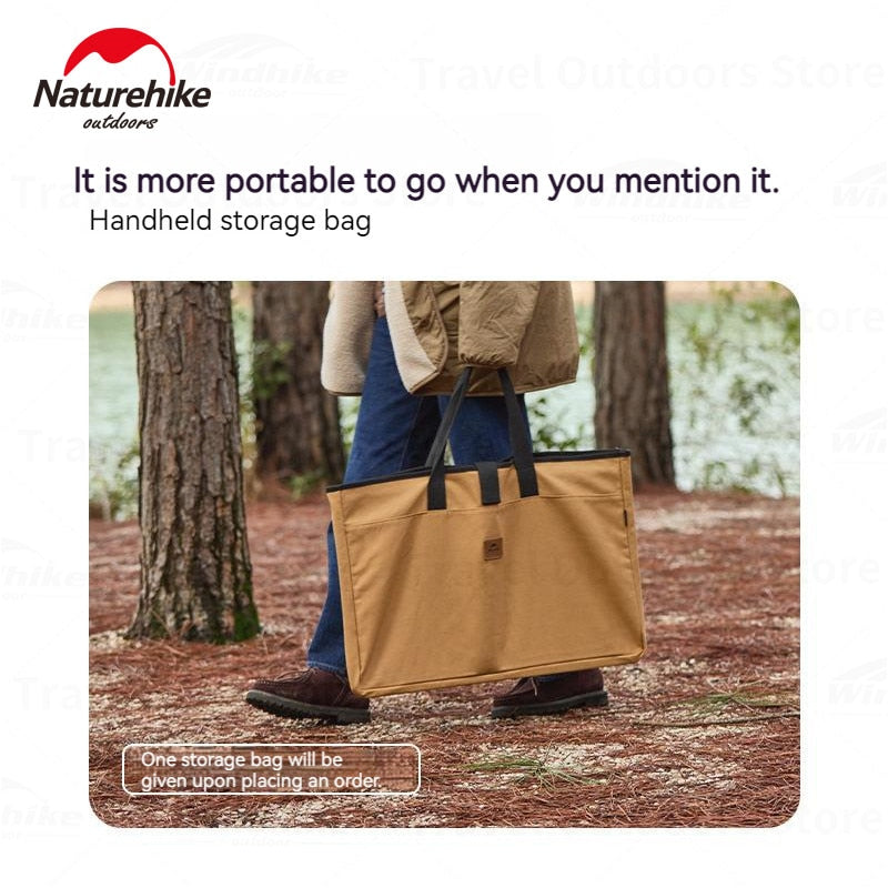 Naturehike Foldable Black Picnic Table Portable Stainless Steel IGT Stove Grill Accessories Compatible Stackable Multi-Layer Expandable Camping Table