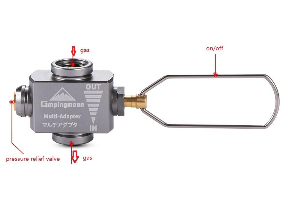 CAMPINGMOON Z15 BKZ15 Butane Gas Tank Refilling Adaptor Connector Stove Accessories Inflatable Adapter Flat Mutual Charging Pressure Inflatable Valve