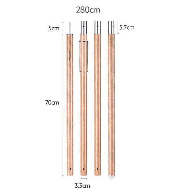 Naturehike 2.4M | 2.8M Portable Aluminum Alloy Ultralight Outdoor Camping Tent Awning Canopy Tarp Folding Foldable Pole Rod