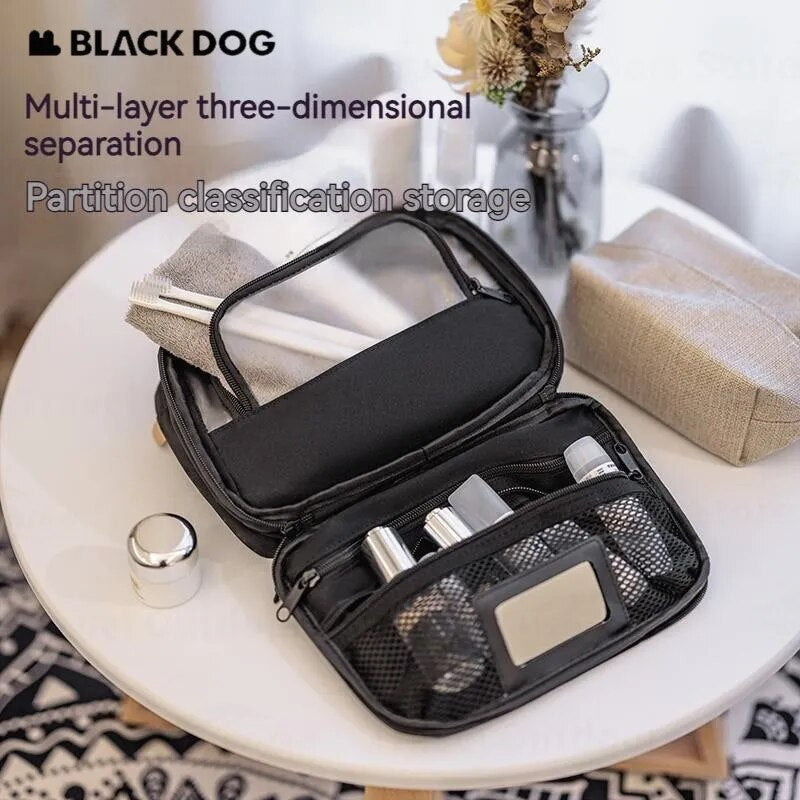 BLACKDOG Traveler Toiletry Bag Portable Storage Pouch Bag 3.1L Camping Multi-Layer Hanging Luggage Wet Dry Separation Cosmetics Make Up Organizer