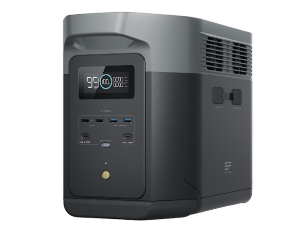 Ecoflow Delta 2 Max Power Station Portable Home Battery Backup Charging 80% In 1.1 Hours 2400W Up To 3400W With X-Boost Energy Storage