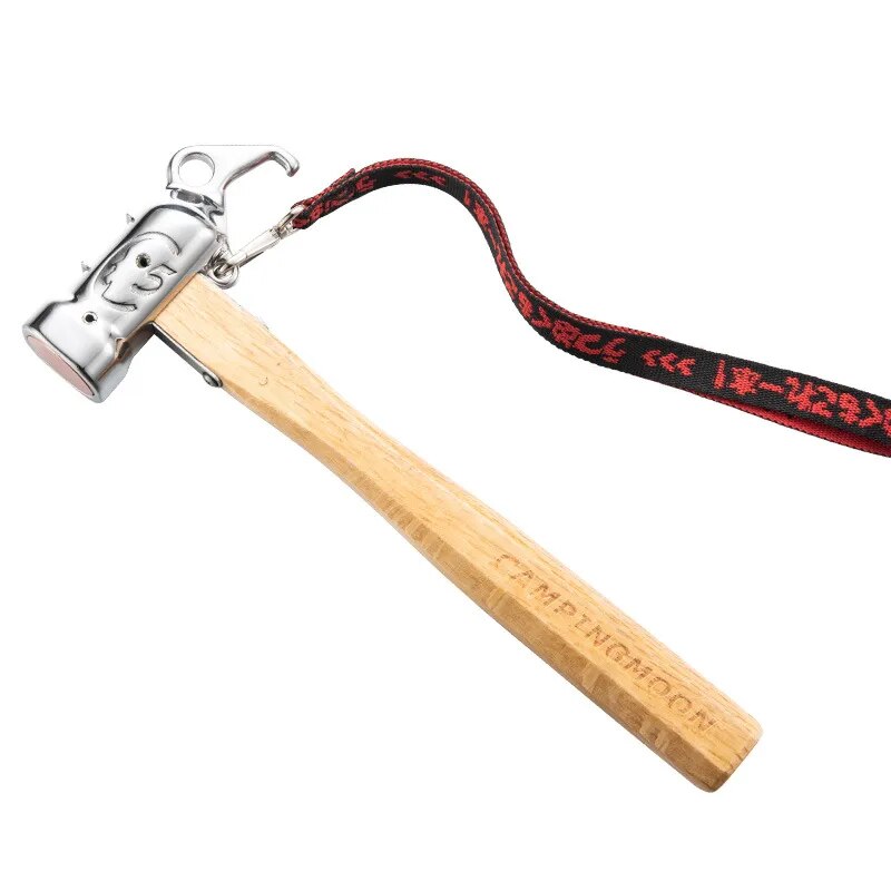 CAMPINGMOON C-5 Rhino Camping Hammer Portable Lightweight Multi-Purpose Stainless Steel Copper Head Solid Wood Handle Tent Peg Stakes Ground Nail