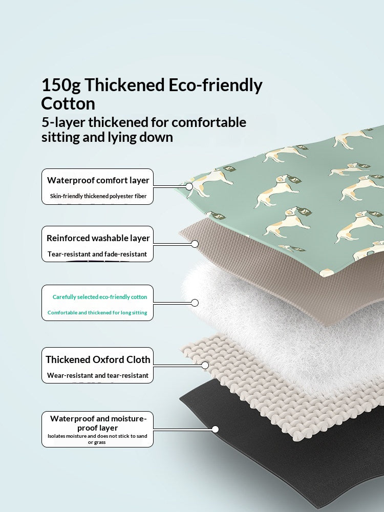 Naturehike HAPPY Ultrasonic Picnic Mat Portable Large Size Skin-Friendly Moisture-proof Mattress Sleeping Pad Machine Washable Outdoor Camping
