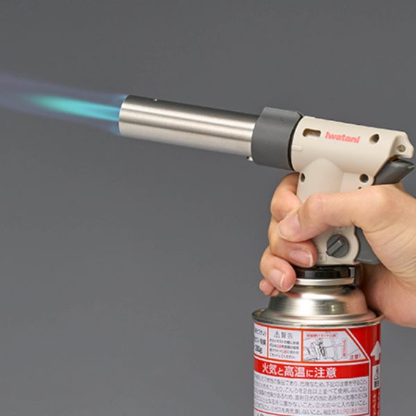 Iwatani CB-TC-CKWH Cooking Torch Burner Portable Lightweight Cassette Gas Grilling Master Butane Fire Gun Lighter Flamethrower Adjustable Flame