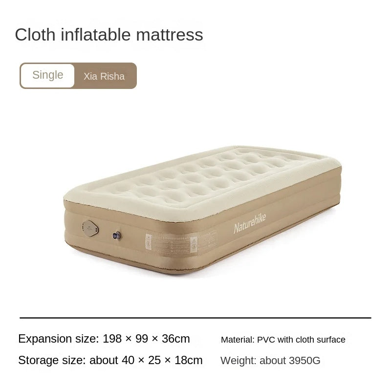 Naturehike 36cm Height Air Inflatable Bed 1P 2P 3P Automatic Self-inflating Electronic USB Chargeable Pump Mats High Sleeping Pad Inflatable Mattress