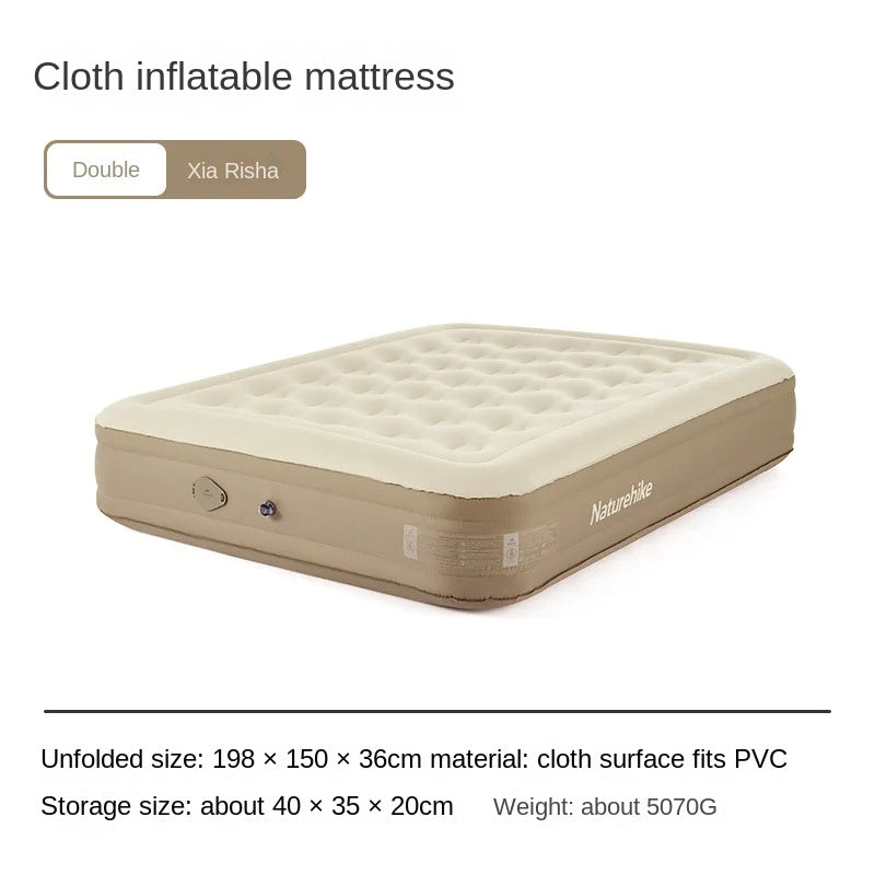 Naturehike 36cm Height Air Inflatable Bed 1P 2P 3P Automatic Self-inflating Electronic USB Chargeable Pump Mats High Sleeping Pad Inflatable Mattress