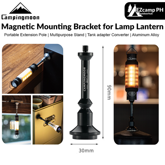 Campingmoon BKST-11 Magnetic Mounting Bracket Gas Lamp Latern Extension Atmosphere LED Light & Camera Stand Tube Extender Pole Tank Adapter Converter