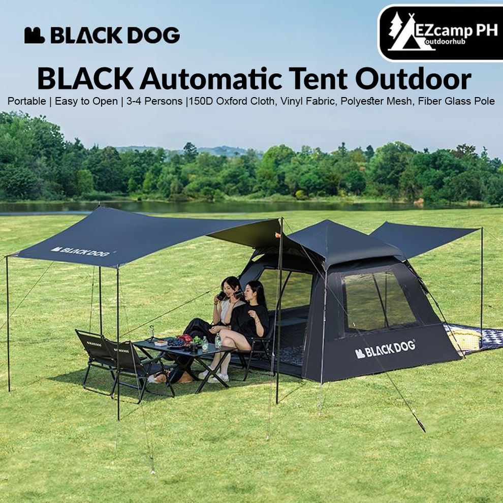 Outdoor Padding Containers BLACKDOG BLACK Automatic Tent Outdoor Camping 3-4 Persons Portable Dom ...