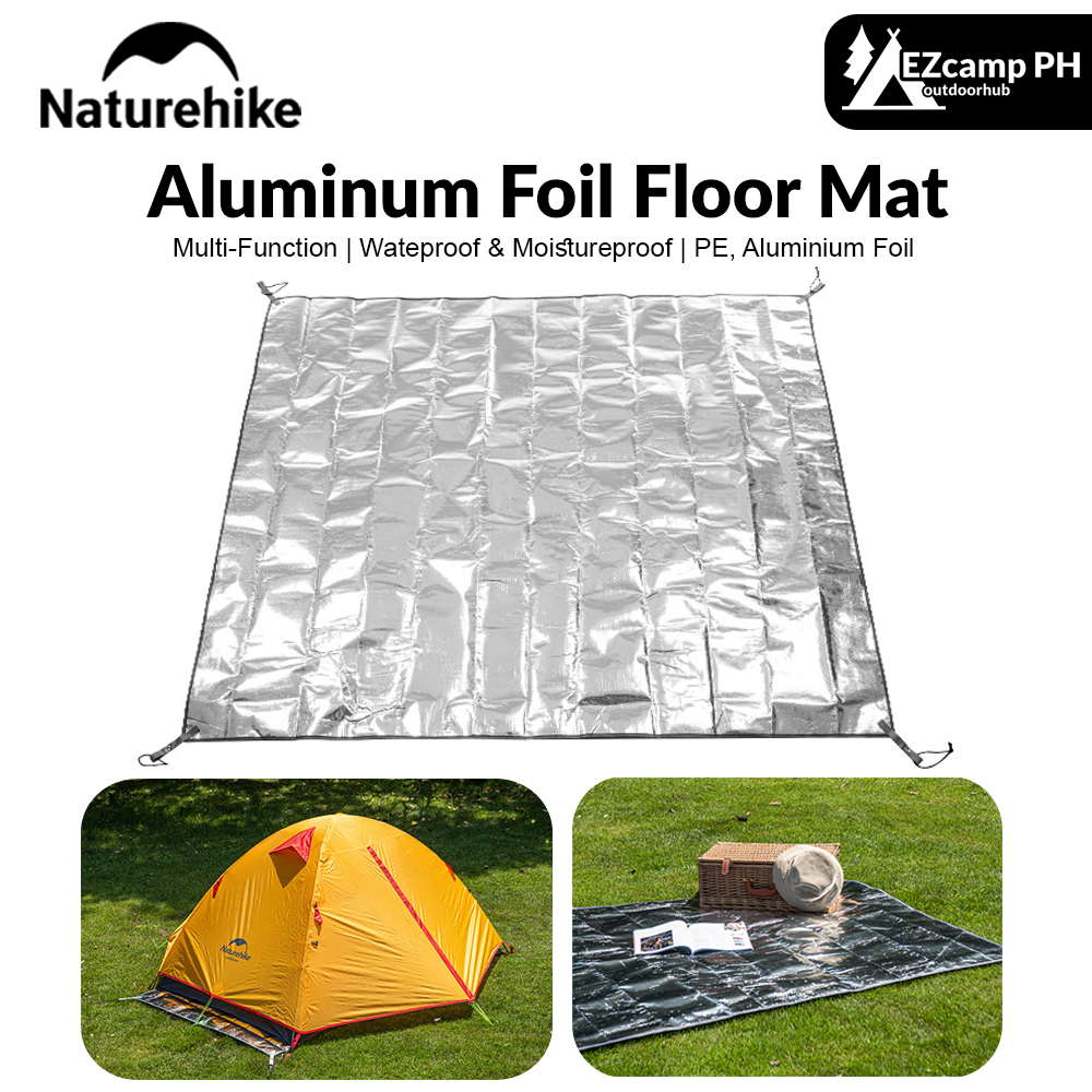 Naturehike Aluminum Foil Floor Mat Moisture Proof Groundsheet 5 Sizes for P-Series ANGO 3 4 VILLAGE 6 13 Mat Waterproof Outdoor Camping Multifunctional Tent Ground Sheet Cover Footprint
