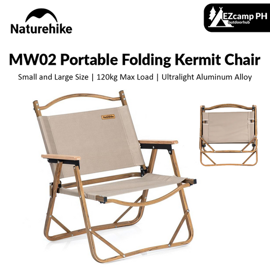 Naturehike TWILIGHT Series Outdoor Portable Foldable Camping Kermit Chair Aluminum Alloy Wood Grain up to 120KG Load 600D Oxford Cloth Camp Lightweight