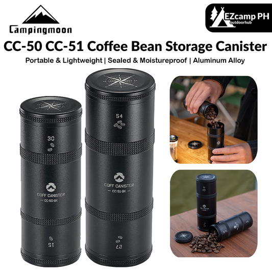 CAMPINGMOON CC-50 CC-51 Coffee Bean Storage Canister Portable Lightweight Multipurpose Moisture Proof Aluminum Alloy Tea Leaves Sealed Jar Container