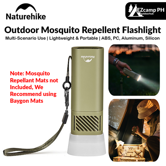 Naturehike Outdoor Mosquito Repellent Flashlight Camping Lamp Tent Lantern Lighting Insect Repellant Mat Coil IPX4 Waterproof USB Type C Charging