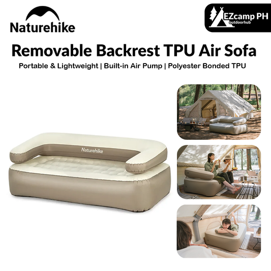 Naturehike Removable Backrest TPU Air Sofa Portable  Lightweight Double Inflatable 2 Person Camping Bed Outdoor Mattress 200kg Max Load Multifunction