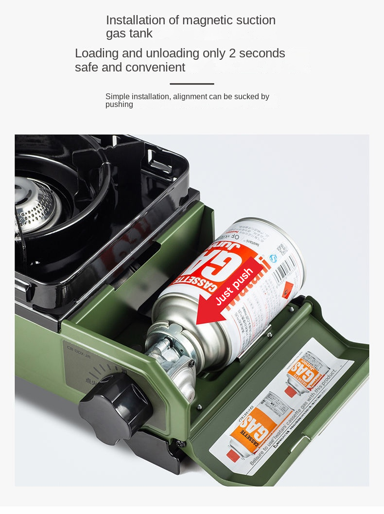 Iwatani Tough Maru Jr. Outdoor Stove Portable Butane Canister Cassette Stove With Double Integrated Windshield And Storage Case