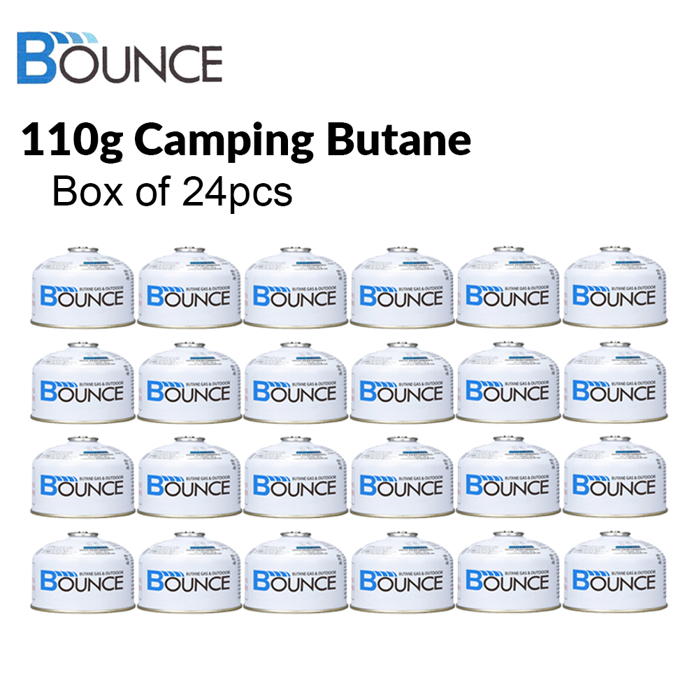 BOUNCE Camping Butane Gas Screw Type Valve 110G 230G 450G Isobutane Fuel Canister Can for Camp Portable Cooking Stove Torch Burner Lamp Lantern Light Original ISO Butane Propane Outdoor Portable