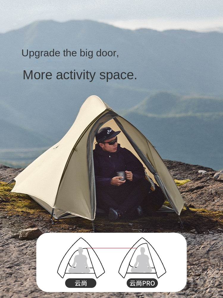 Naturehike CLOUD UP PRO Series Ultralight Camping Tent for 1 and 2 Person Waterproof 20D Nylon and 8 Series Aluminum Alloy Pole 4 Season Tent