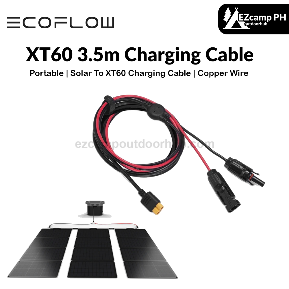 EcoFlow XT60 3.5m Charging Cable Portable Lightweight Solar Panel To XT60 Charging Cable Universally Compatible With All DELTA/RIVER Series Model