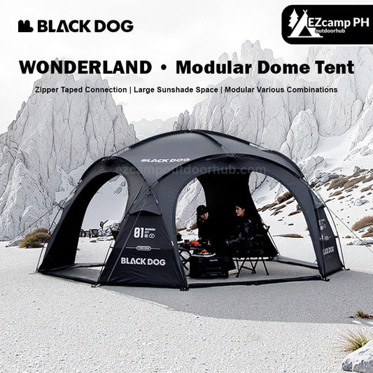 Blackdog WONDERLAND Series Modular Dome Tent Geodesic Style Tactical Black Multiple Setup Large Space Unlimited Connection Outdoor Camping Tent Rainproof