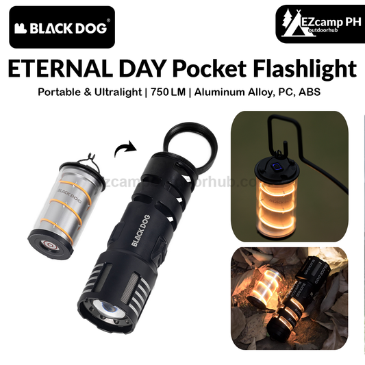 Blackdog ETERNAL DAY Pocket Flashlight Portable Ultralight 2 in 1 Flashlight Lantern Detachable Atmosphere Lamp Waterproof LED Flash Light  USB C Charging