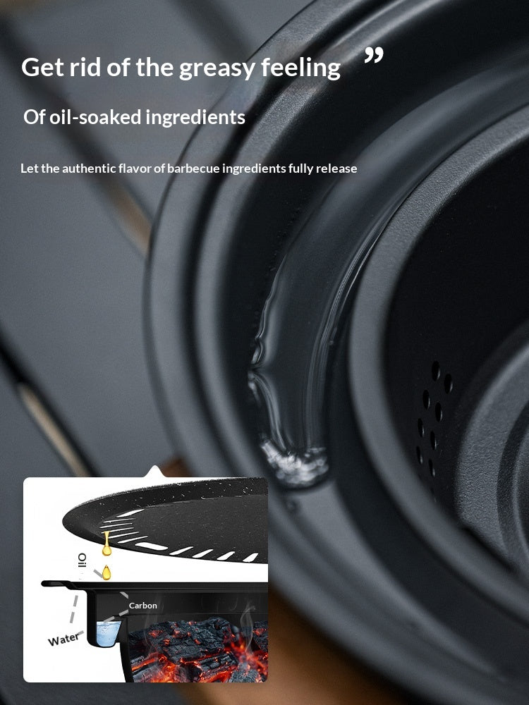 BLACKDOG Black Charcoal BBQ Table Grill Portable Multifunctional Tabletop Mini Desktop Burner Stove Cooking With Storage Bag Outdoor Camping Black Dog